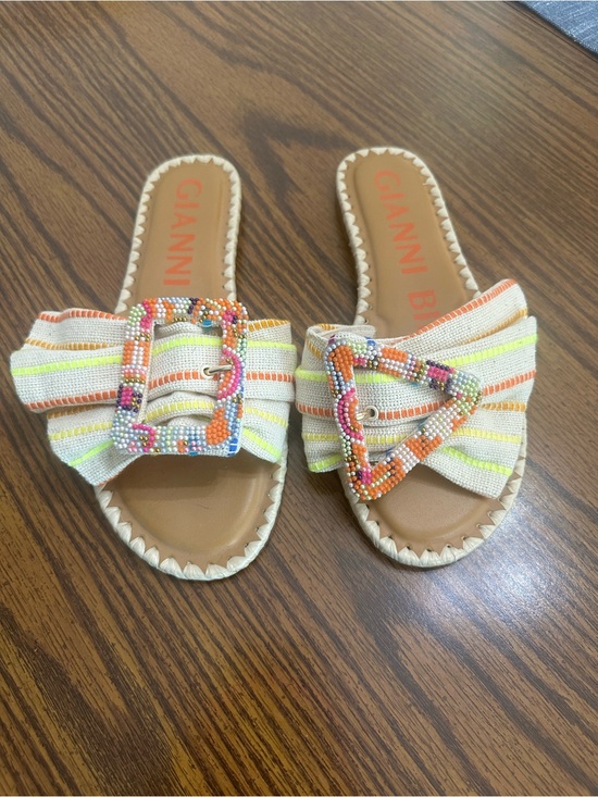 Gianni Bini Shoes - Gianni Bini multi-color beaded slides!